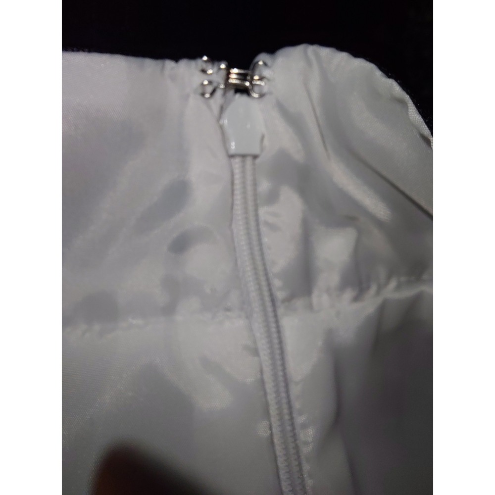 Worthington Textured White Pencil Skirt Womens Size 8 Black Trim EUC - Picture 6 of 6